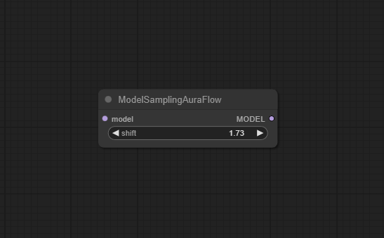 ModelSamplingAuraFlow ComfyUI node